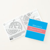 Pink your name Dessertrezepte Script Typografy Notizblock (Innenseite)