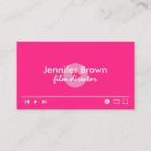 Pink Youtuber Video Editor Movie Makers Vlogger Visitenkarte (Vorderseite)