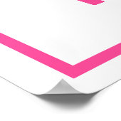 Pink Zahl fünfzehn Poster (Ecke)