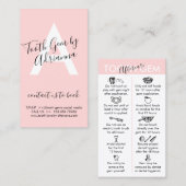 Pink-Zahnbürste nach der Pflege Visitenkarte (Vorne/Hinten)