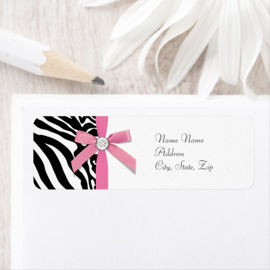 Pink Zebra Address Labels (Insitu)