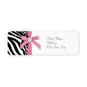 Pink Zebra Address Labels (Vorne)