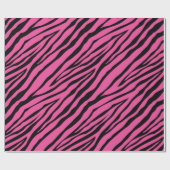 Pink Zebra Animal Print Geschenkpapier (Flach)
