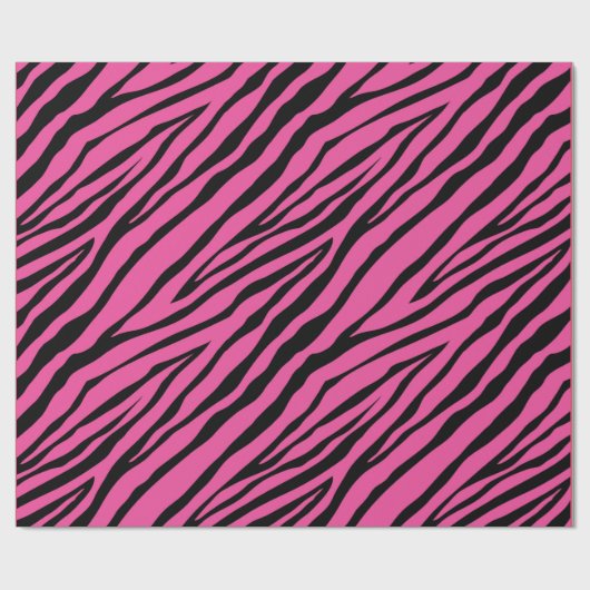 Pink Zebra Animal Print Geschenkpapier (Flach)