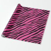Pink Zebra Animal Print Geschenkpapier (Ungerollt)