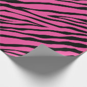 Pink Zebra Animal Print Geschenkpapier (Ecke)
