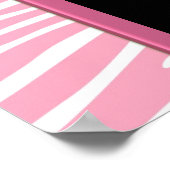 Pink Zebra Baby Duschbanner Poster (Ecke)