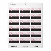 Pink Zebra Blank Adressaufkleber (Vorne)