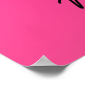 Pink zebra Christmas Tree Poster (Ecke)