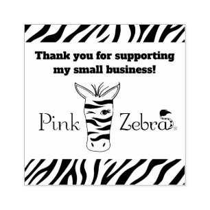 Pink Zebra Danke Briefmarke Unternehmenslieferun Gummistempel