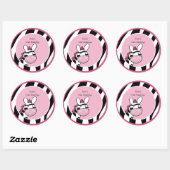 PINK ZEBRA DIVA JUNGLE 3" Bevorzugte Stickers (Blatt)