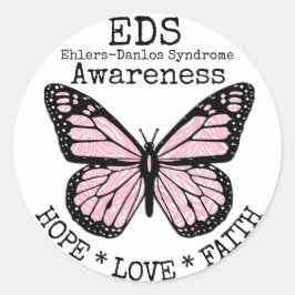 PInk Zebra Ehlers-Danlos Syndrom EDS Sticker
