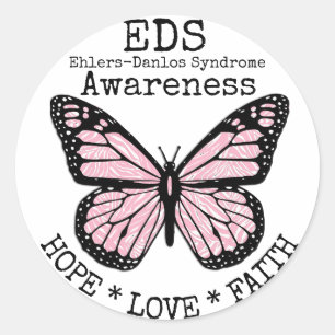 PInk Zebra Ehlers-Danlos Syndrom EDS Sticker