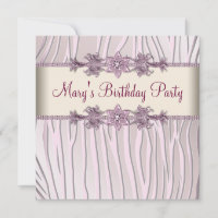 Pink Zebra Frauen Geburtstagsparty