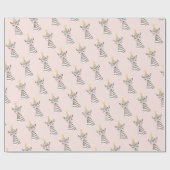 Pink Zebra Geburtstagsparty Geschenkpapier (Flach)