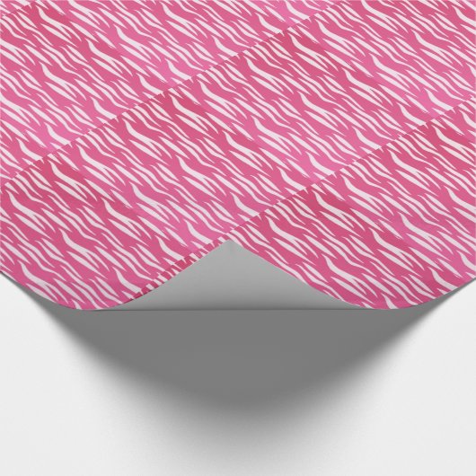 Pink Zebra Geschenkpapier (Ecke)