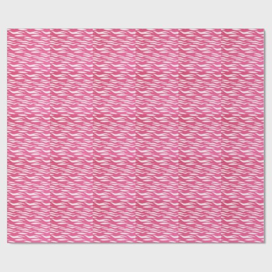 Pink Zebra Geschenkpapier (Flach)