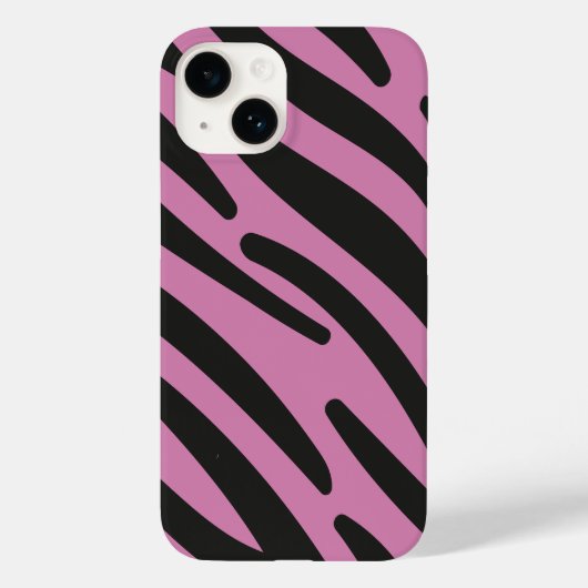 Pink Zebra gestreifter Case-Mate Case-Mate iPhone Hülle (Rückseite)