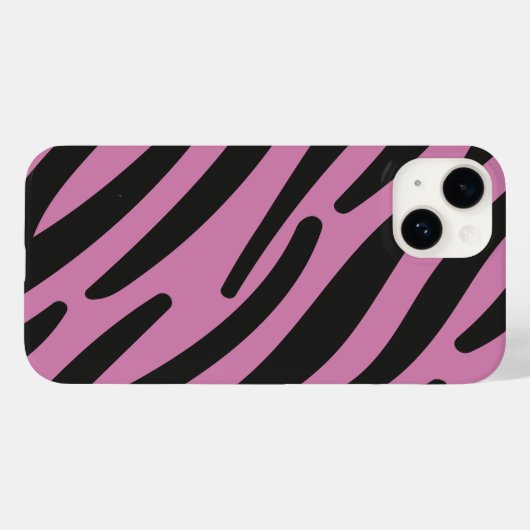 Pink Zebra gestreifter Case-Mate iPhone Hülle (Rückseite (Horizontal))
