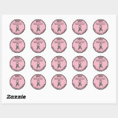 Pink Zebra Hope & Strength EDS Sticker (Blatt)