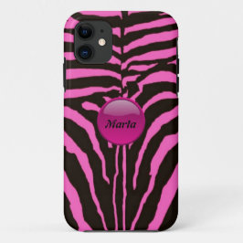 Pink Zebra iPhone5 Fall iPhone 11 Hülle