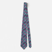 Pink Zebra Jungle Tropical Pattern Krawatte (Vorderseite)