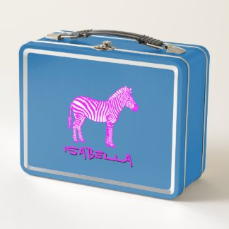 Pink Zebra Kids Metall Brotdose