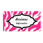 Pink-Zebra-Labels, individuell einstellbar (Vorne)