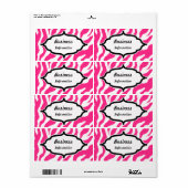 Pink-Zebra-Labels, individuell einstellbar (Vorne)