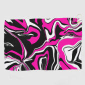 Pink Zebra Melt Golfhandtuch (Horizontal)