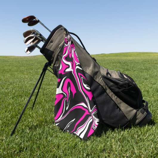 Pink Zebra Melt Golfhandtuch (Gras)