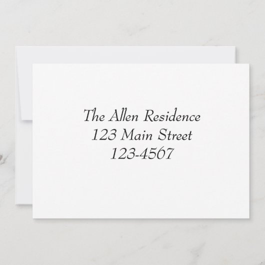 Pink Zebra Muster Foto Einladung (Rückseite)