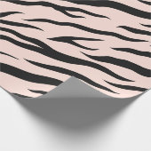 Pink Zebra Muster Geschenkpapier (Ecke)