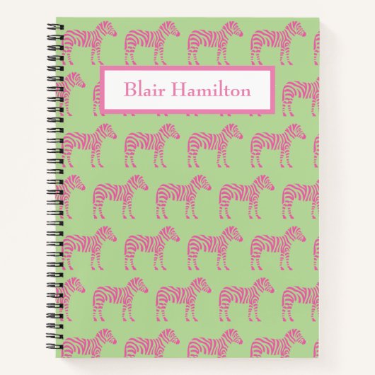 Pink Zebra Notizblock (Vorderseite)