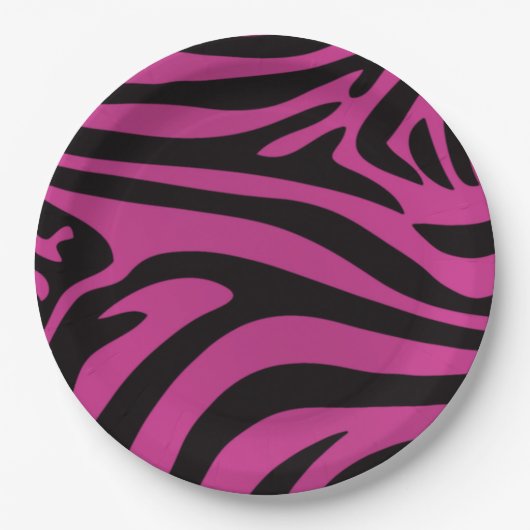 Pink Zebra Pappteller (Vorderseite)