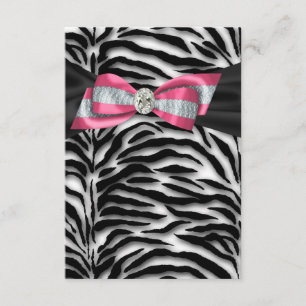 Pink-Zebra-Party-Einladung RSVP Einladung
