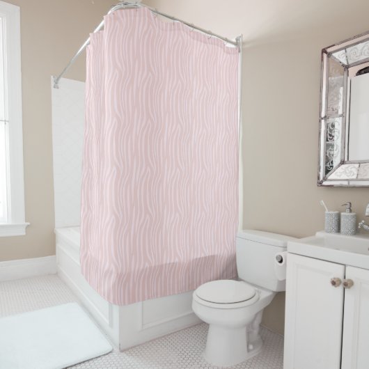Pink Zebra Pattern Shower Curtain Duschvorhang (Beispiel)