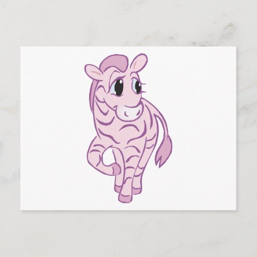 Pink Zebra Postkarte (Vorderseite)