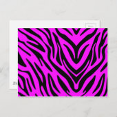Pink Zebra Postkarte (Vorne/Hinten)