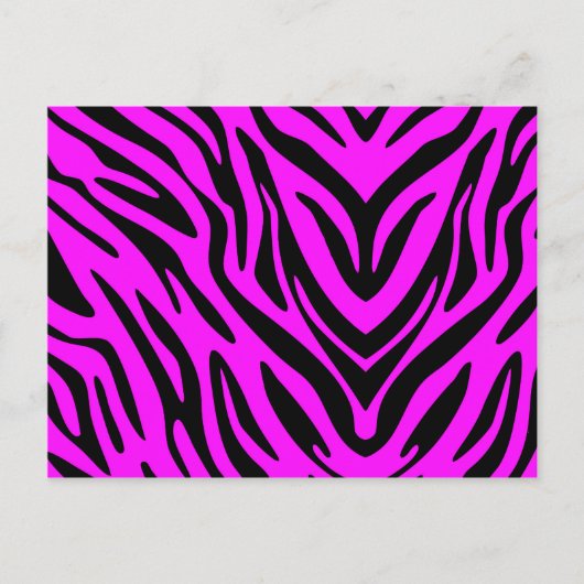 Pink Zebra Postkarte (Vorderseite)