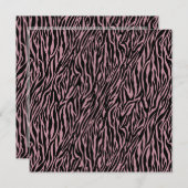 Pink Zebra Print 16 . Geburtstag Einladung (Vorne/Hinten)