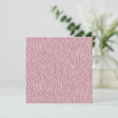 Pink Zebra Print 16 . Geburtstag Einladung (Stehend Vorderseite)
