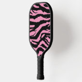 Pink Zebra Print Animal Muster Pickleball Schläger (Links)