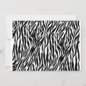 Pink Zebra Print Baby oder Bridal Dusche Einladung (Rückseite)