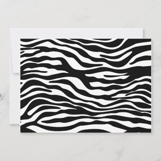 Pink Zebra Print Jungle Baby Dusche Einladungen (Rückseite)