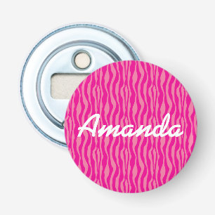 Pink Zebra Print Muster individuell einstellbar Flaschenöffner