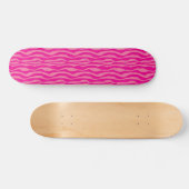 Pink Zebra Print Pattern Skateboard (Horizontal)