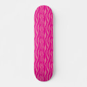 Pink Zebra Print Pattern Skateboard (Vorne)
