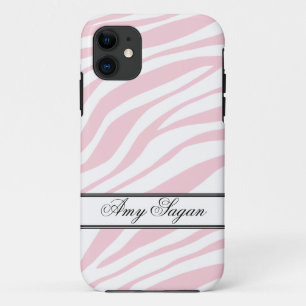 Pink Zebra Print personalisiert iPhone 5 Fall iPhone 11 Hülle