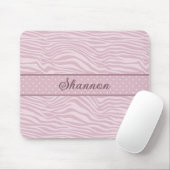 Pink Zebra Print & Polka Dots Maus Pad Mousepad (Mit Mouse)